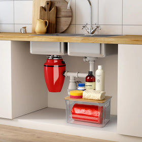 COZYCRAZE under-sink organization solution enhances cabinet storage.