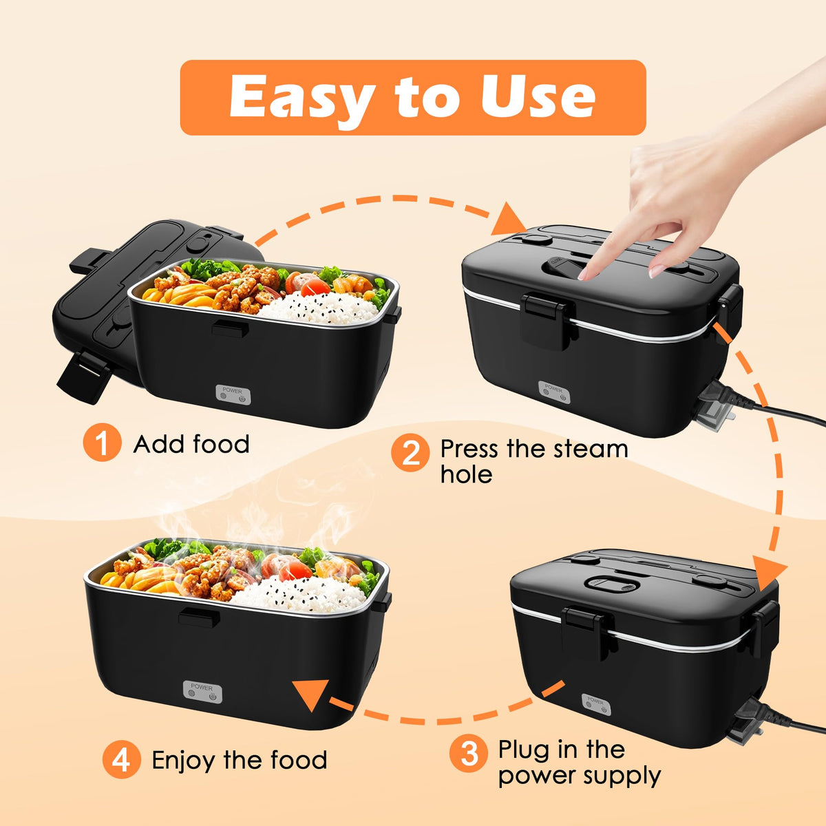 COZYEXPERT lunchbox 12V/24V/110-230V compatibility for car or home use