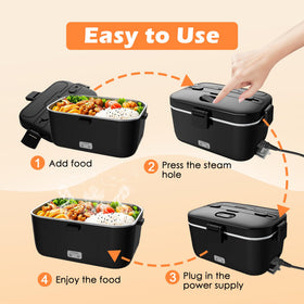 COZYEXPERT lunchbox 12V/24V/110-230V compatibility for car or home use