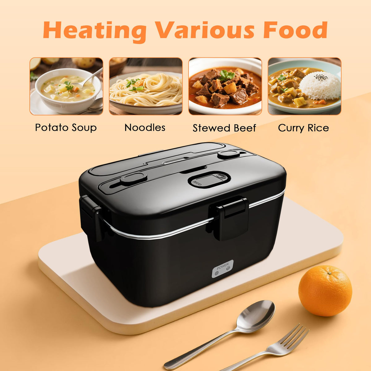 COZYEXPERT lunchbox stainless steel fork and spoon included for convenient meals