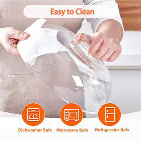 CozyState 10-inch size fits most bowls for mess-free microwaving.