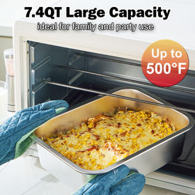 CozyState pan with lid closed, keeps leftovers fresh.