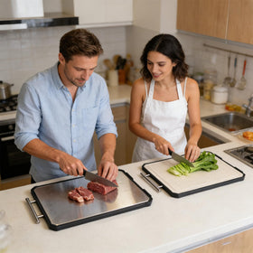 COZZIVITA titanium cutting board gift-ready packaging