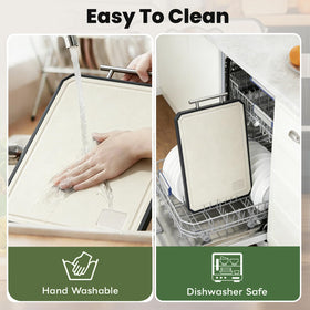 COZZIVITA titanium cutting board built-in grinding area detail