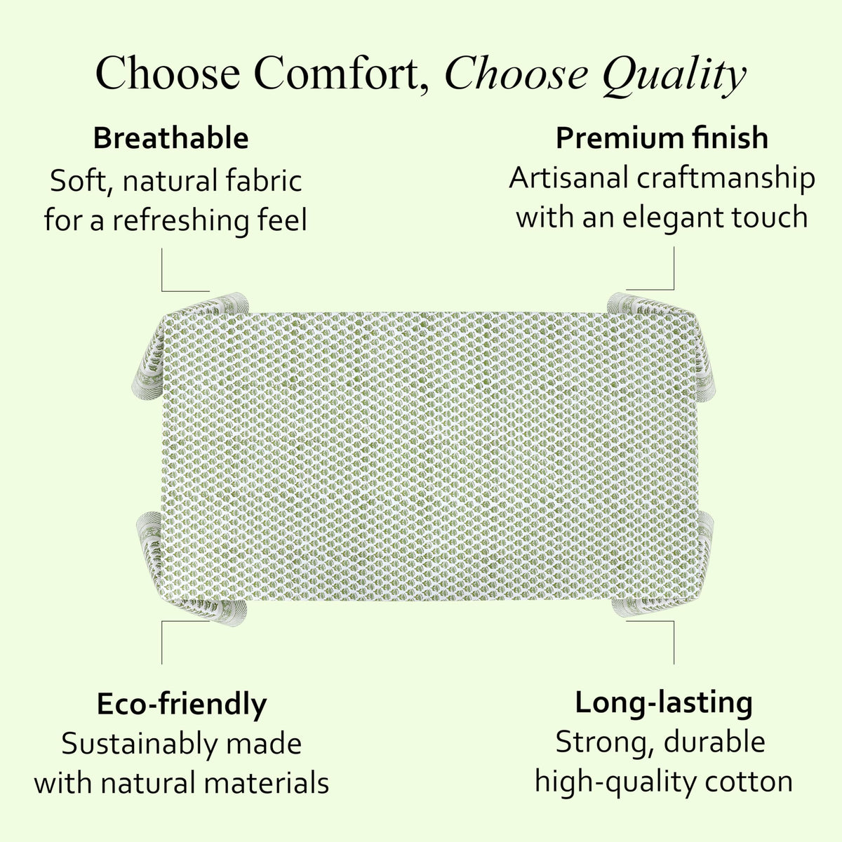 CPC Cotton Print Club machine-washable tablecloth stays fresh after frequent entertaining