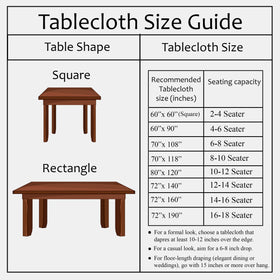 CPC Tablecloth Enhances table presentation and makes meals feel special