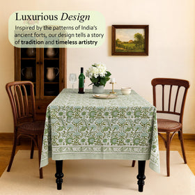 CPC Tablecloth Hand-stamped Block Print adds textured charm to any table setting