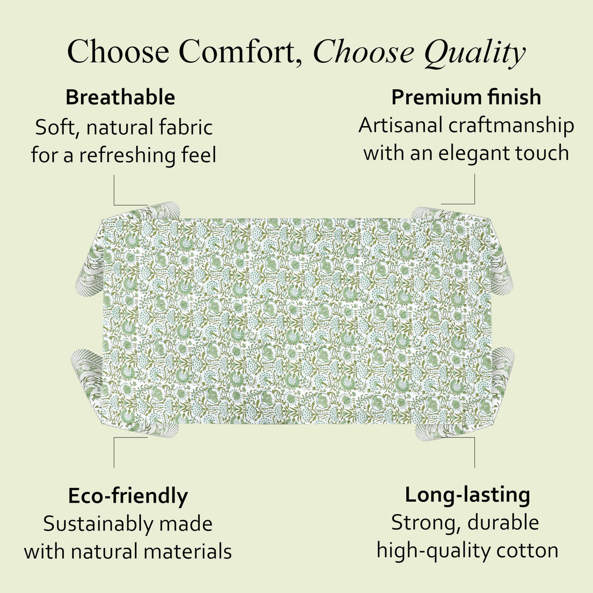 CPC Tablecloth machine washable for easy care and reuse
