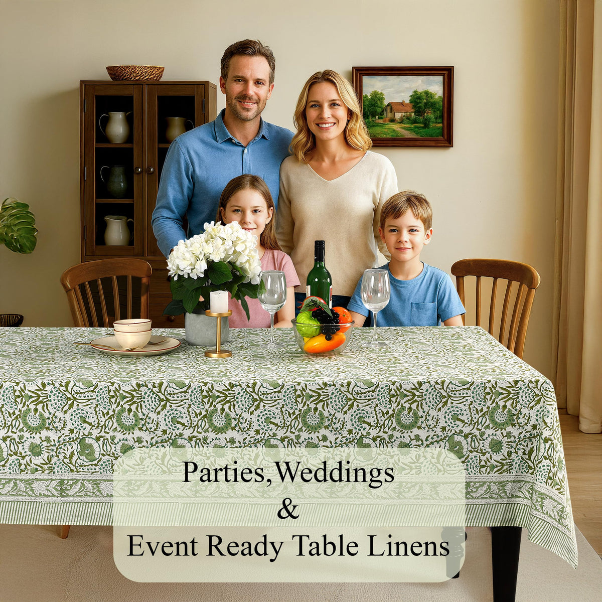 CPC Tablecloth Made in India showcases cotton craftsmanship and color longevity