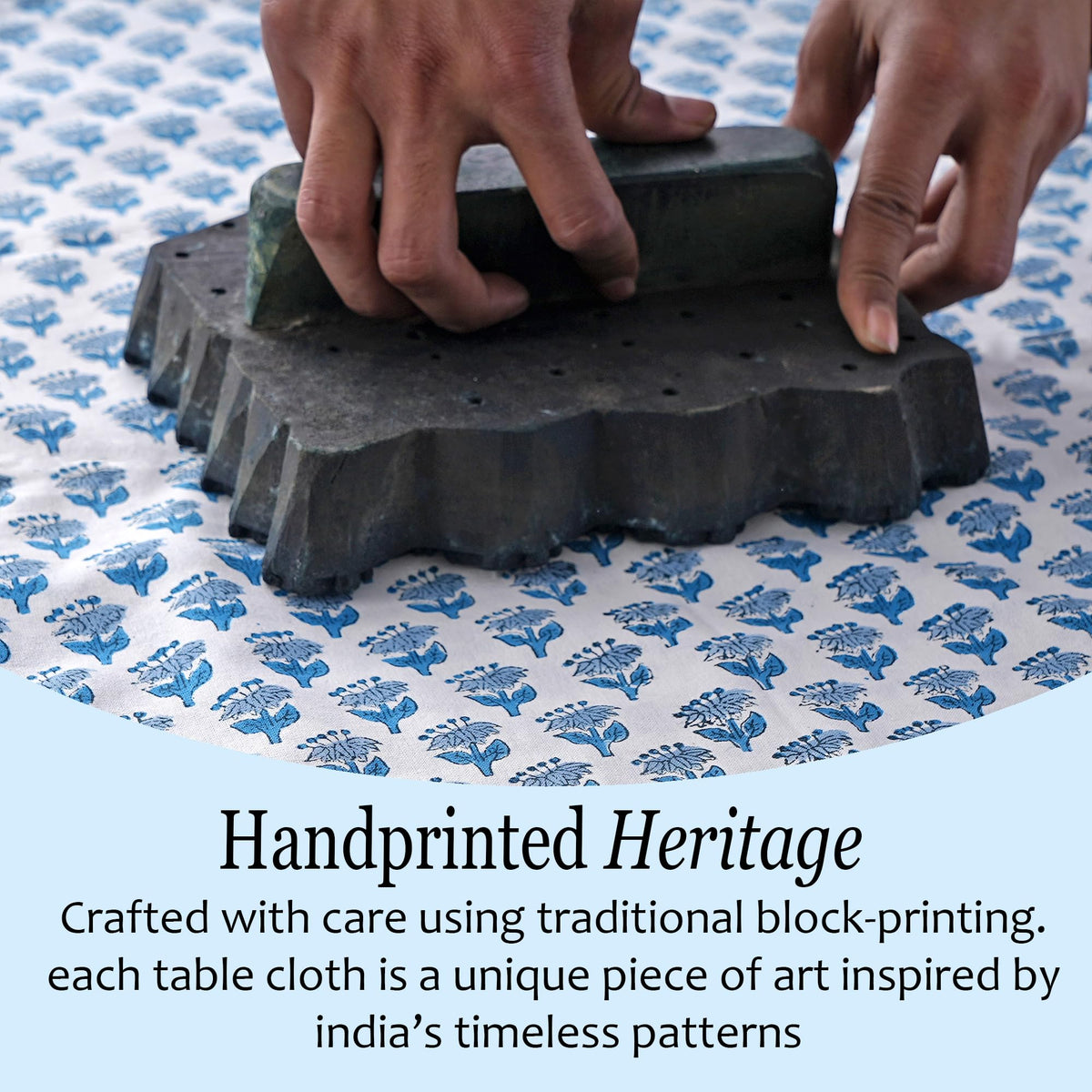 CPC Cotton Print Club outdoor BBQ scene with sturdy cotton surface.