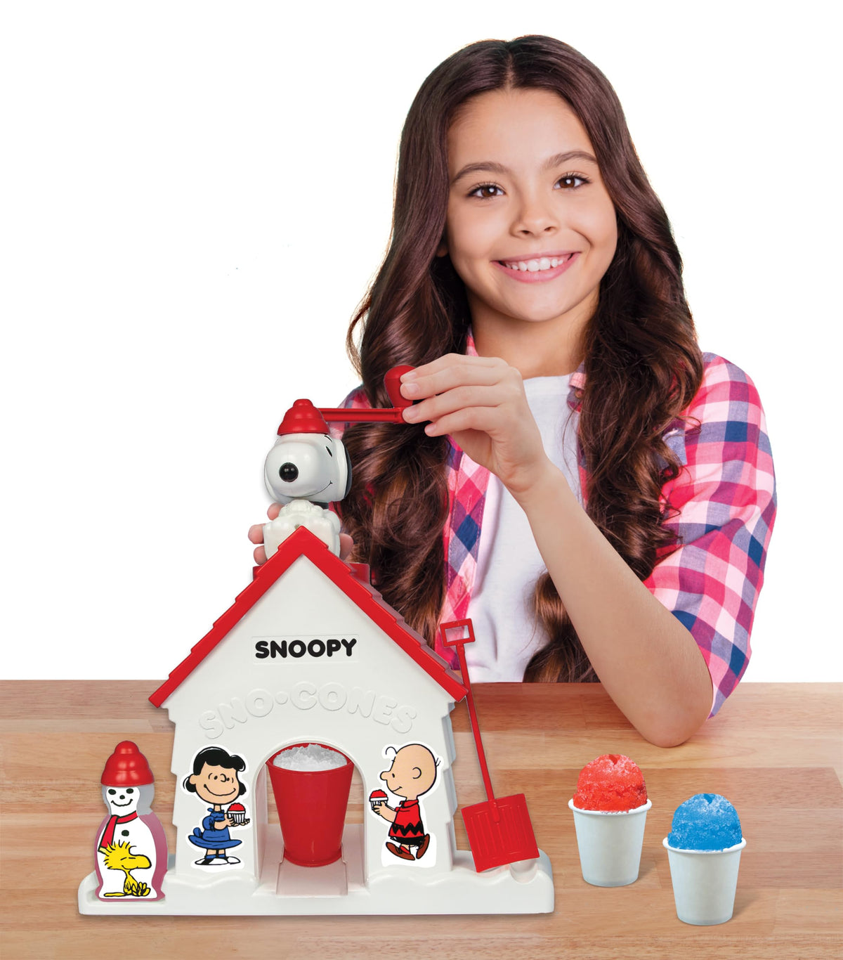 Cra-Z-Art Snoopy Ice Shaver Hopper for easy ice crushing.
