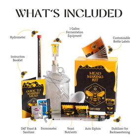 Craft A Brew Deluxe Mead Kit bottling gear ensures clean, precise fills every time.