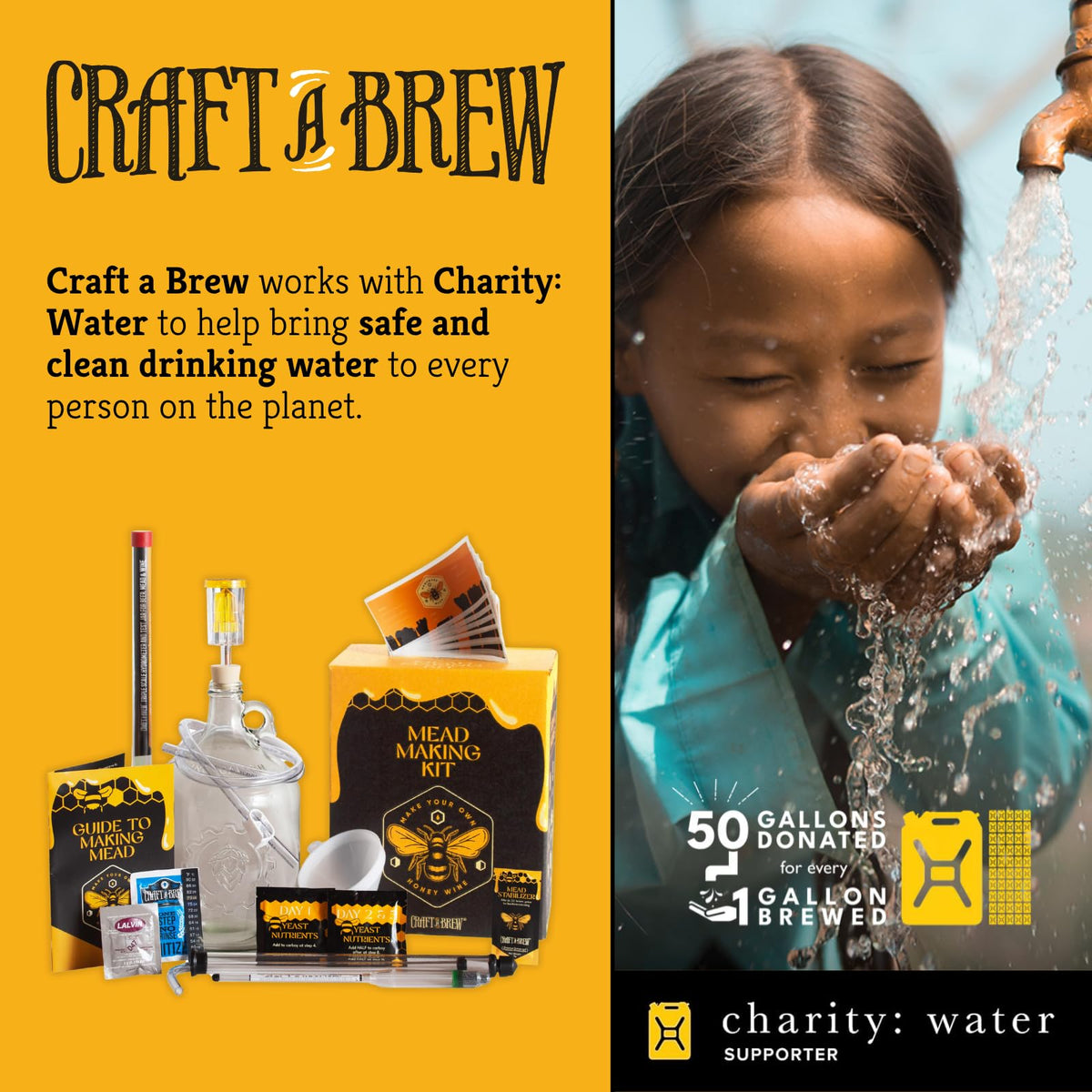 Craft A Brew Deluxe Mead Kit spigot wand supports clean bottling and portion control.
