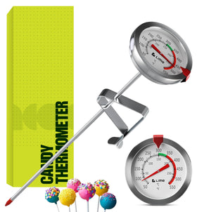 Craft911 candy thermometer with an 8-inch stainless steel probe for precise frying temperatures.