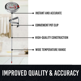 Craft911 thermometer dial shows Fahrenheit and Celsius at a glance.