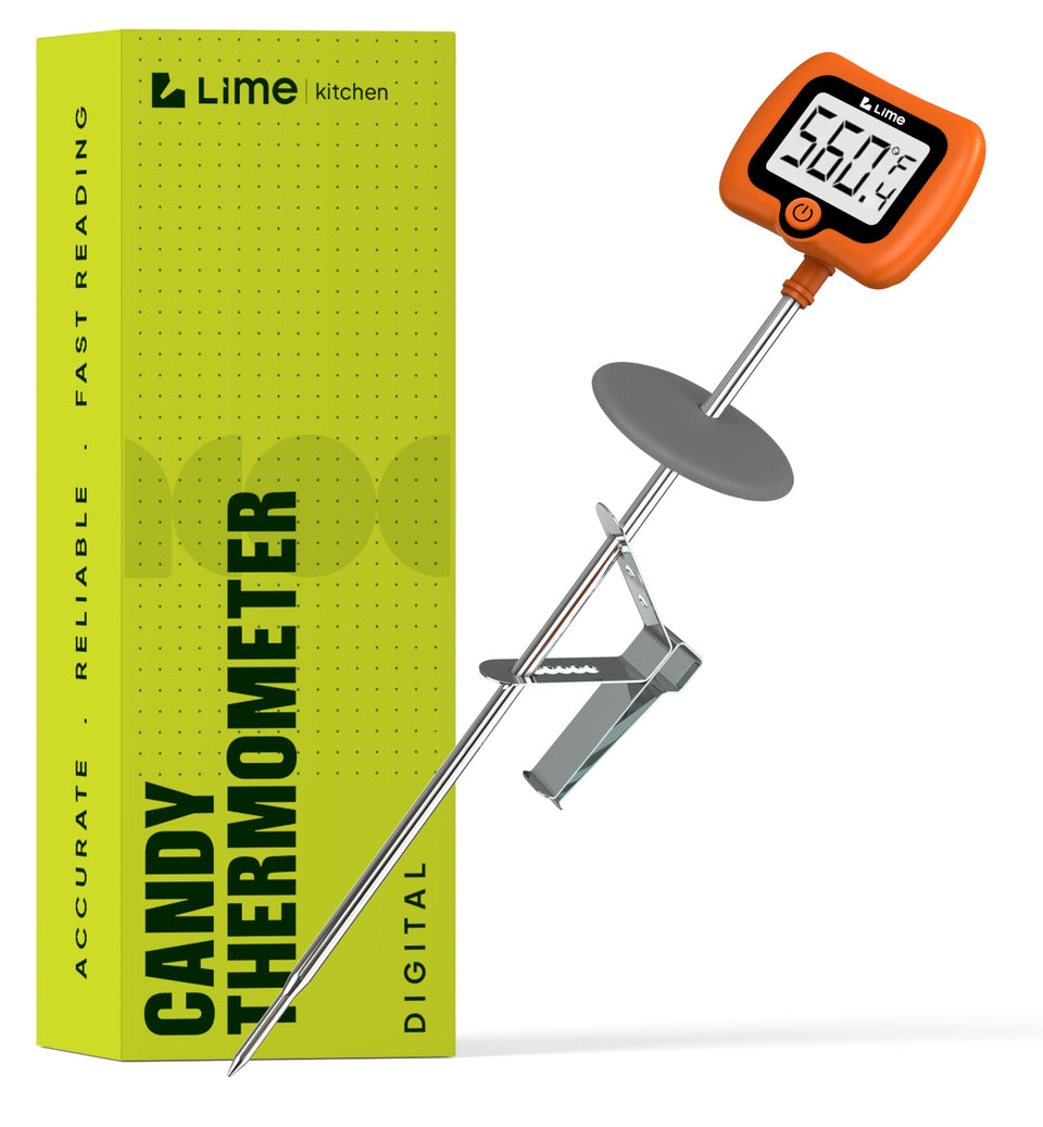 Craft911 digital candy thermometer with pot clip for safer, hands-free cooking