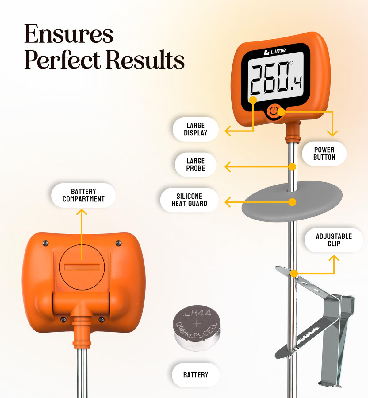 Craft911 pot clip in use for hands-free monitoring of cooking liquids