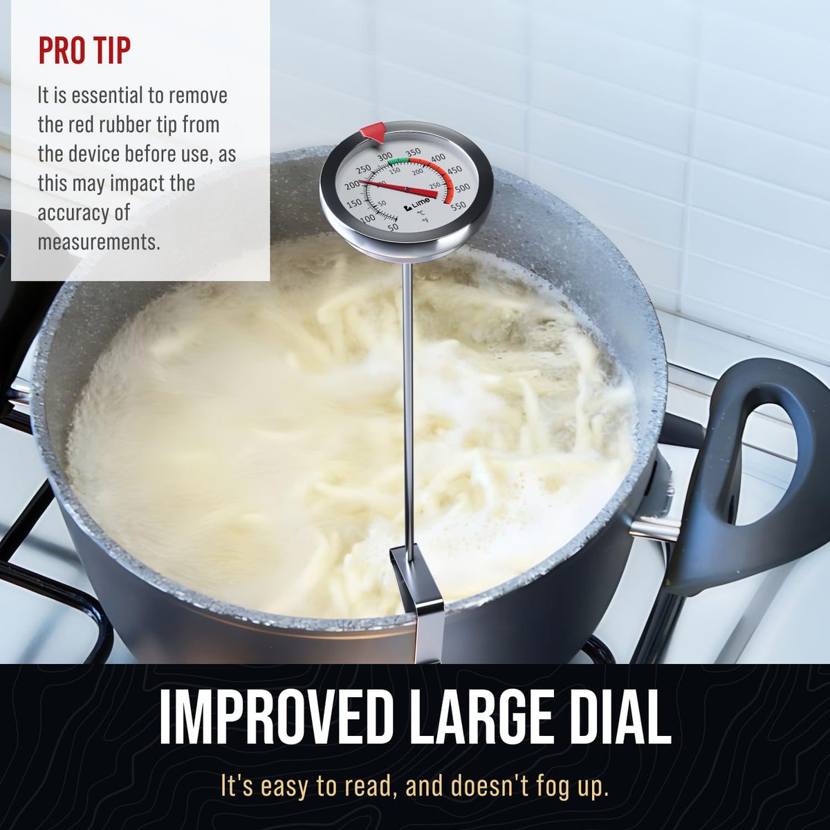 Craft911 pre-calibrated thermometer requires no battery.