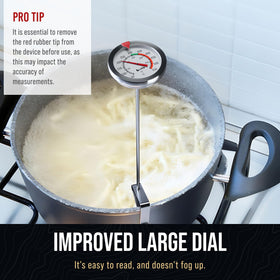 Craft911 pre-calibrated thermometer requires no battery.