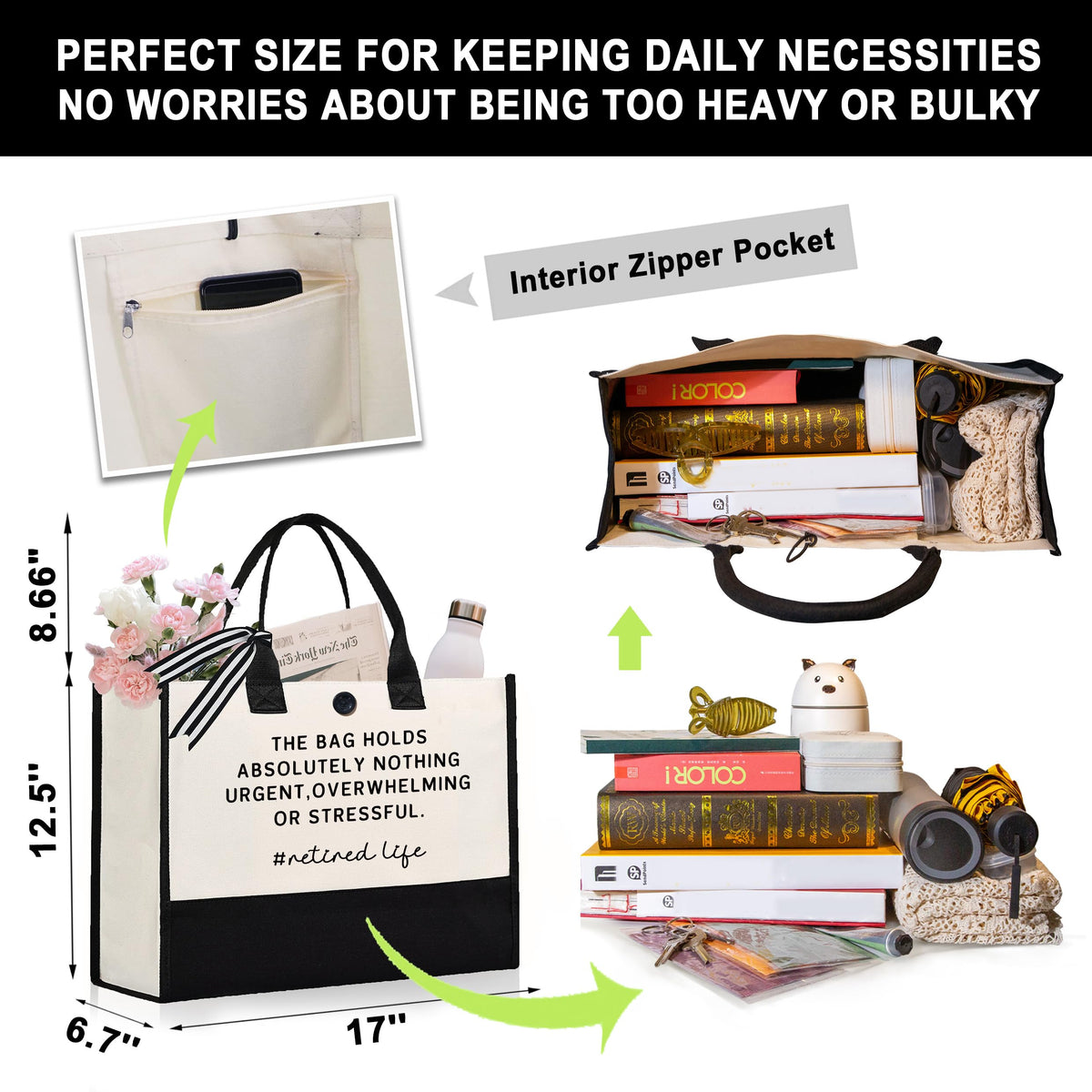 Craftique retirement tote bottom base demonstrates reinforced durability for daily use