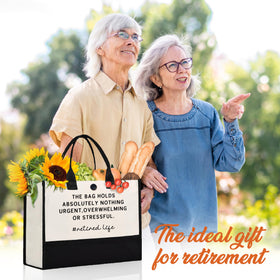 Craftique retirement tote side pocket highlights practical storage for small items