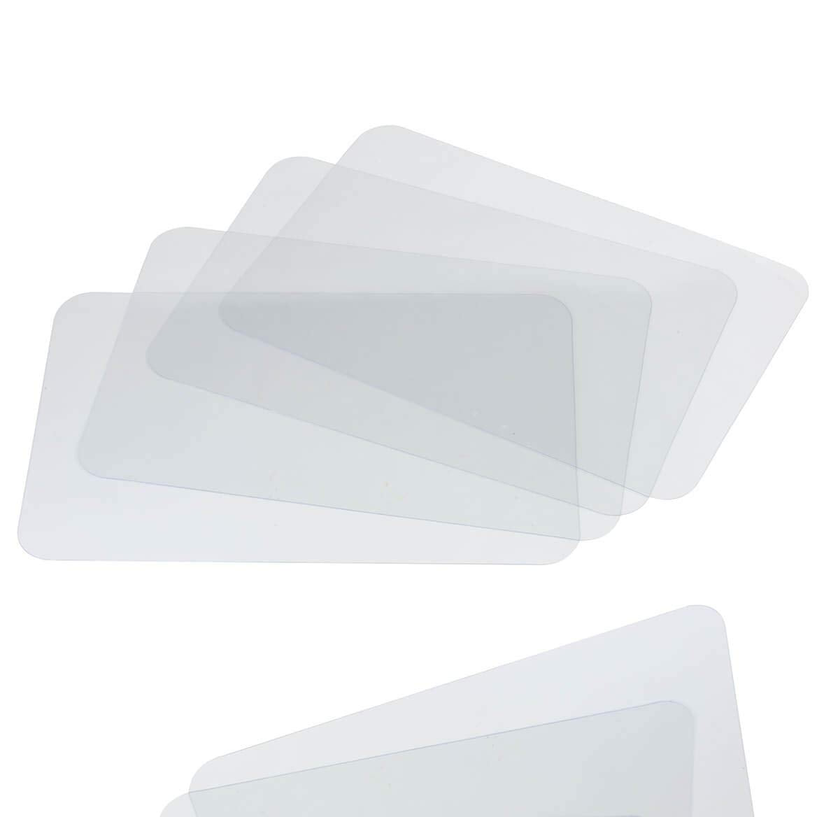 CraftyCrocodile clear placemats 4-pack protect dining surfaces with crystal clarity.