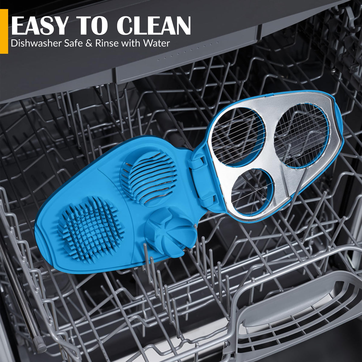 CraftyCrocodile compact-storage egg slicer fits small kitchen spaces.