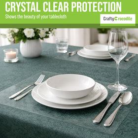 CraftyCrocodile easy-clean placemats stay clear and simple to wipe