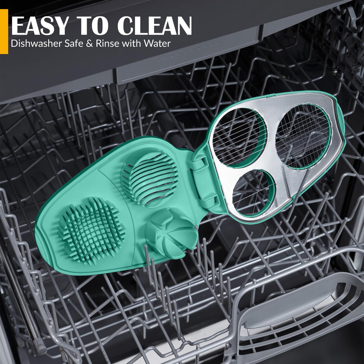 Mint-green finish adds color to cooking and prep.