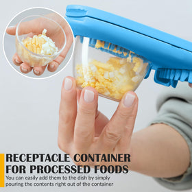 CraftyCrocodile egg slicer with receptacle container for easy transport.