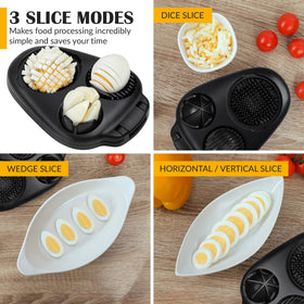 CraftyCrocodile egg slicer stainless steel blades enable precise, clean cuts.
