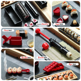 CraftZee Sushi Kit recipe book opened for 25 dinner ideas