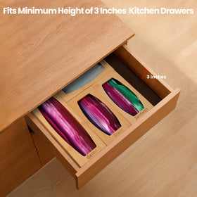 CRAKTH four-compartment split design adapts to different drawer sizes.