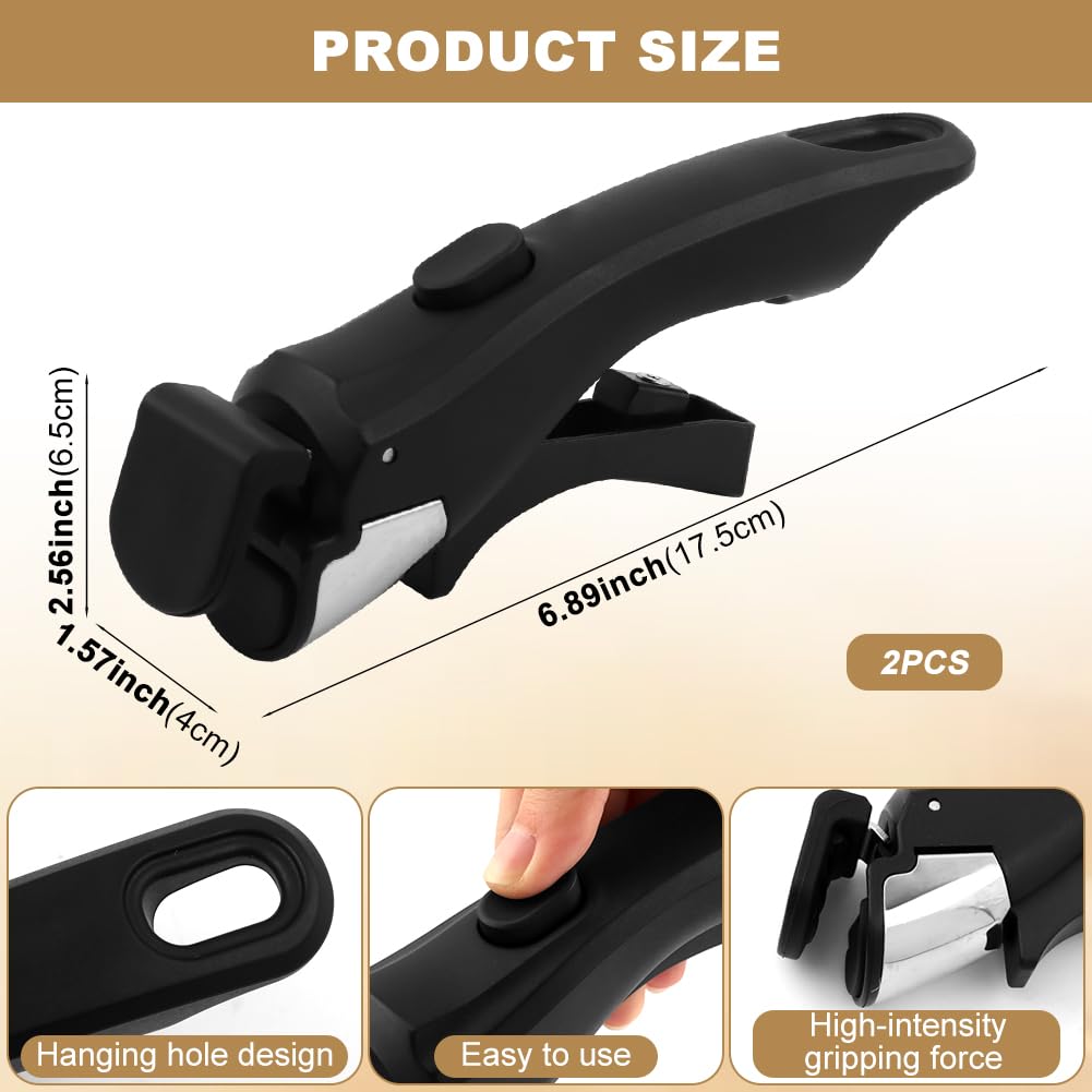 Cramelith removable pot handle on pan demonstrates quick tool-free installation