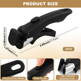 Cramelith removable pot handle on pan demonstrates quick tool-free installation
