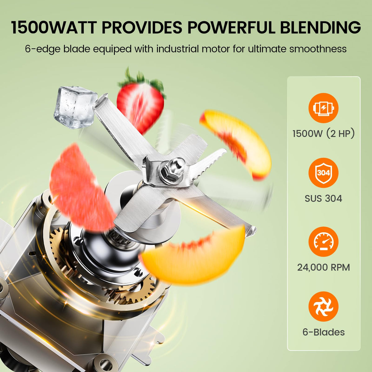 CRANDDI blender with 9-speeds dial for precise texture control.