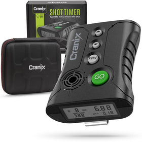 Cranix professional shot timer front view with accessible controls for quick on-stage use
