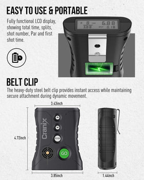 Cranix compact zippered case keeps the timer protected and portable