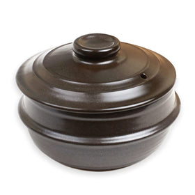 Crazy Korean Cooking Dolsot bowl with lid, ideal for serving hot bibimbap.