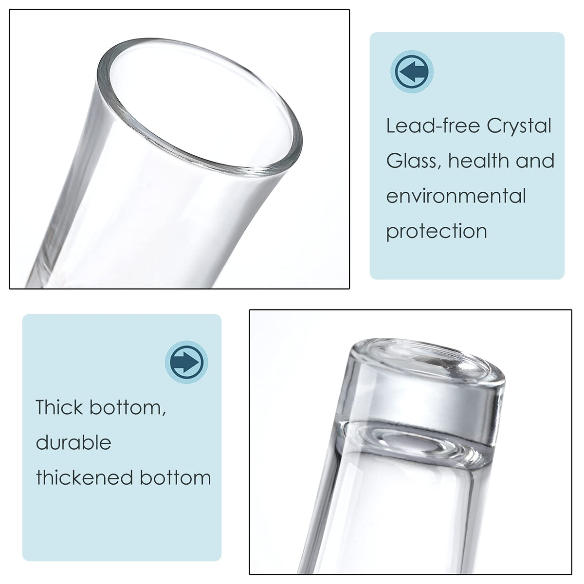 Crazystorey clear glass shot glasses – premium durability for daily use.