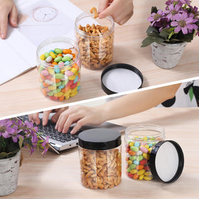 Crazystorey transparent jar suitable for cosmetics, crafts, and kitchen essentials.