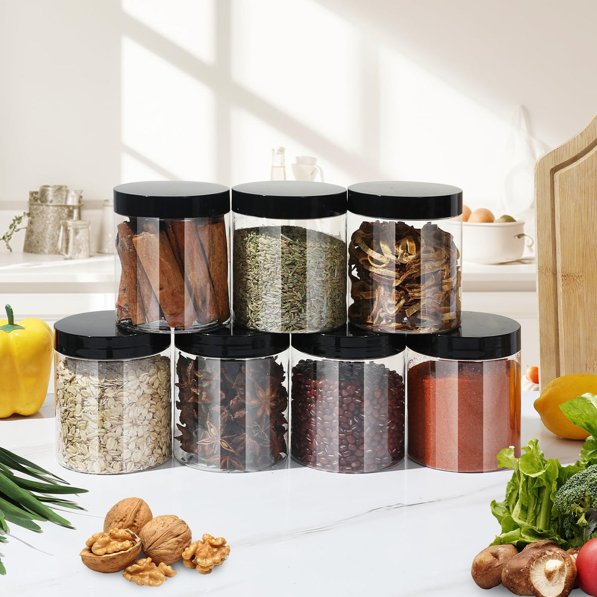 Crazystorey cosmetics and cream storage jar keeps routines organized.