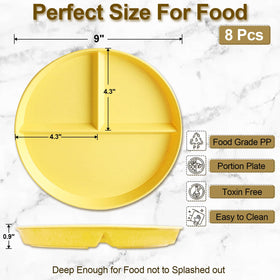CrazyTerra 9-inch light-blue plate: BPA-free, eco-friendly daily use.