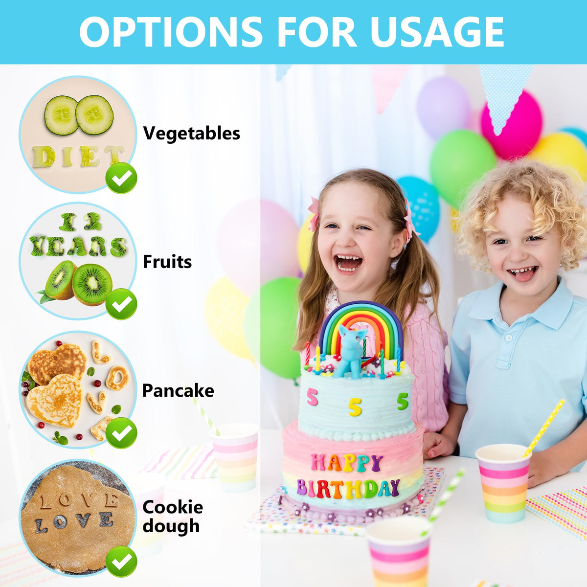 Crea Cake cutters made of food-grade BPA-free material for safe decorating.