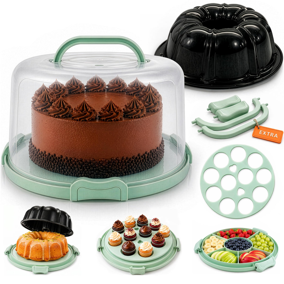 CREACAKE 10-Inch Fluted Buntz Pan offers even bake and easy release.