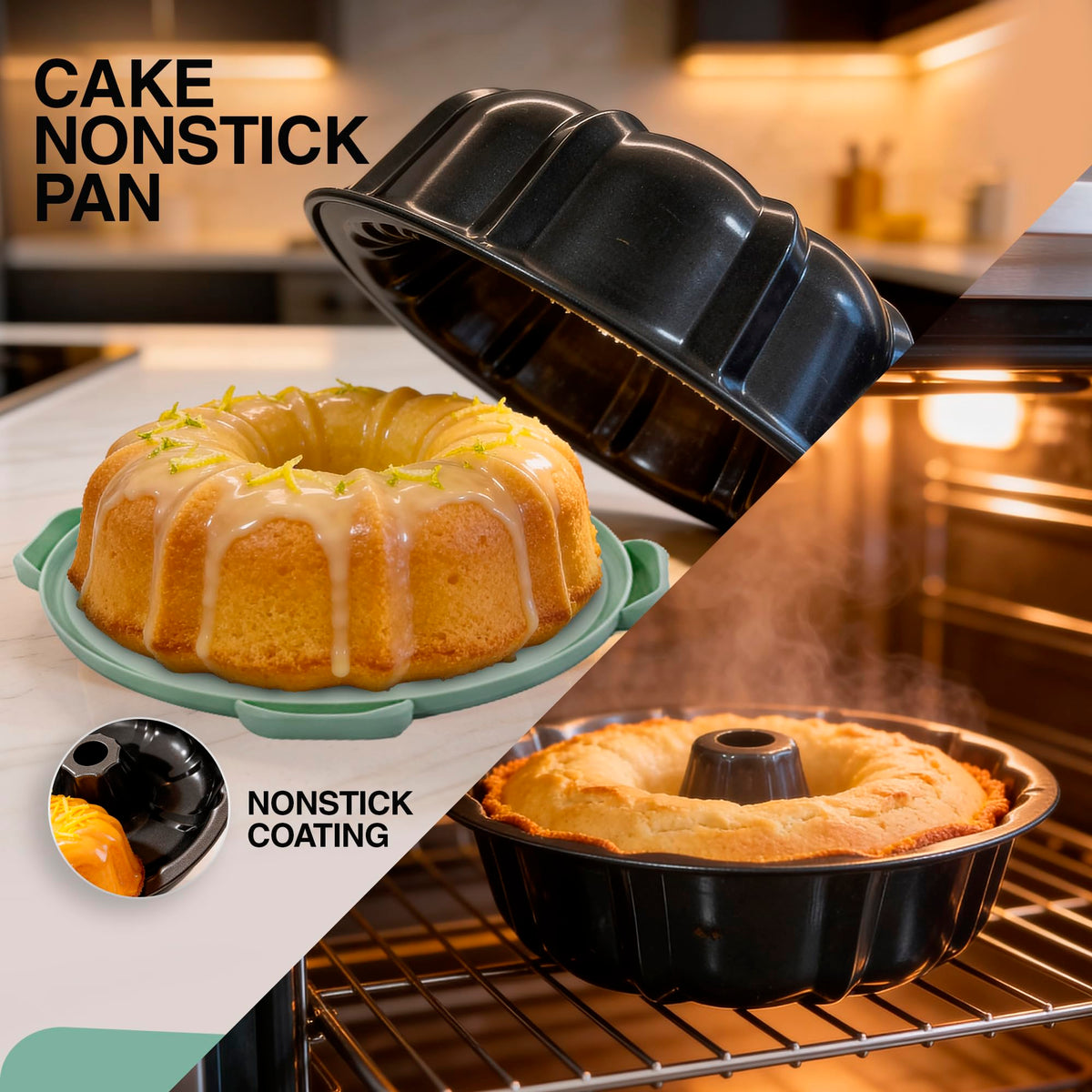 CREACAKE Nonstick Coating enables effortless cake release.