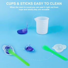 Creahaus 100ml silicone cups support small-batch resin preparation with control