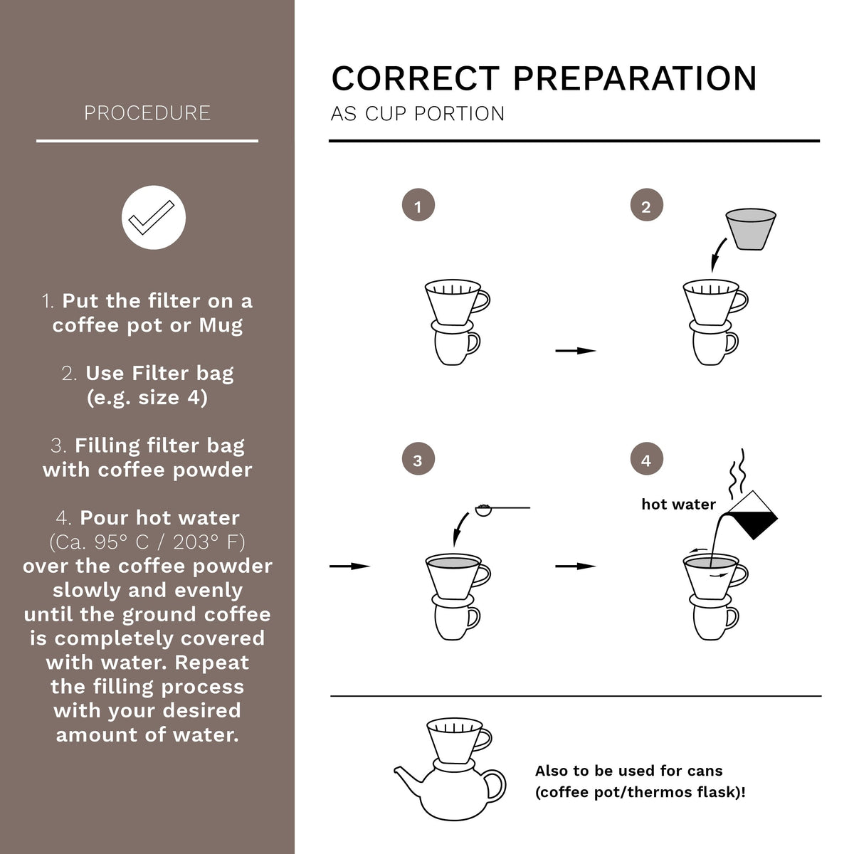 Creano porcelain coffee filter used on cup, mug, or glass for versatile brewing.