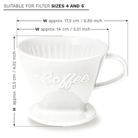 Creano XXL dripper placed on a cup for versatile pour-over use