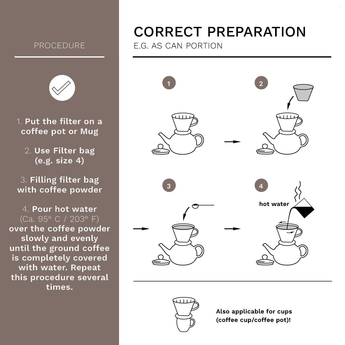 Dimensions of Creano XXL porcelain dripper indicating sturdy build